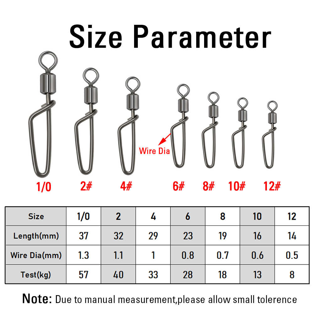 20PCS #12 -1/0 Rolling Swivel  - огляд і ціна Fishing Lure Accessories