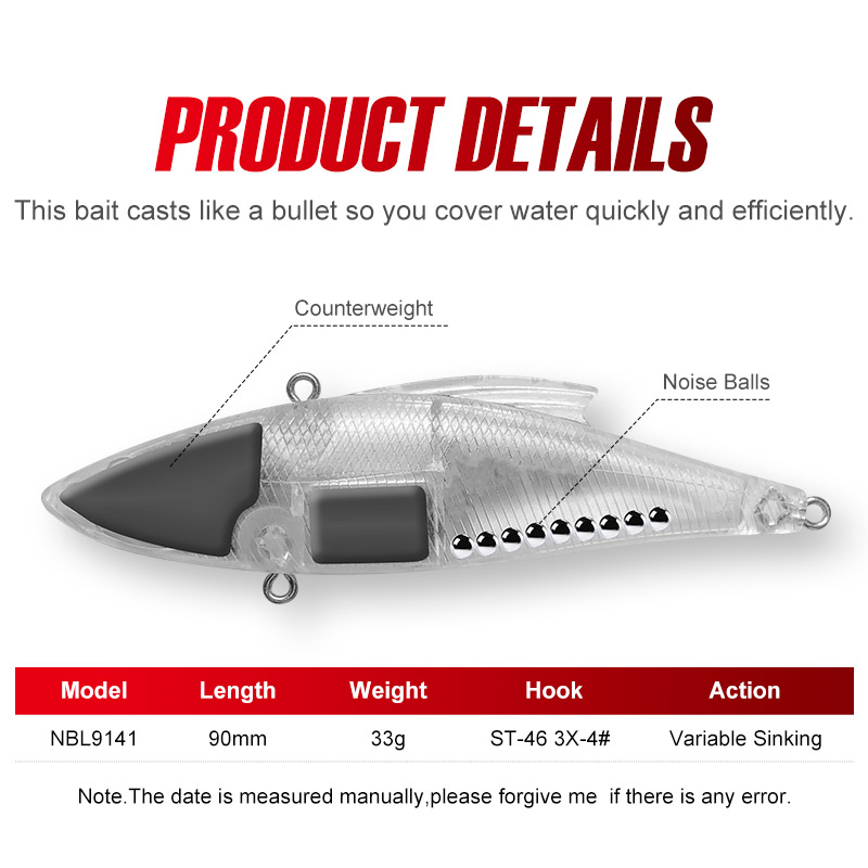 Noeby 3 Pieces 90mm 33g Sinkin - огляд і ціна Fishing Lure Crankbait